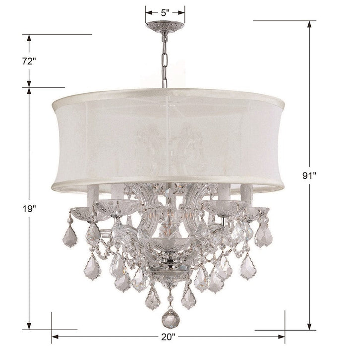 Crystorama Brentwood 6 Light Mini Chandelier