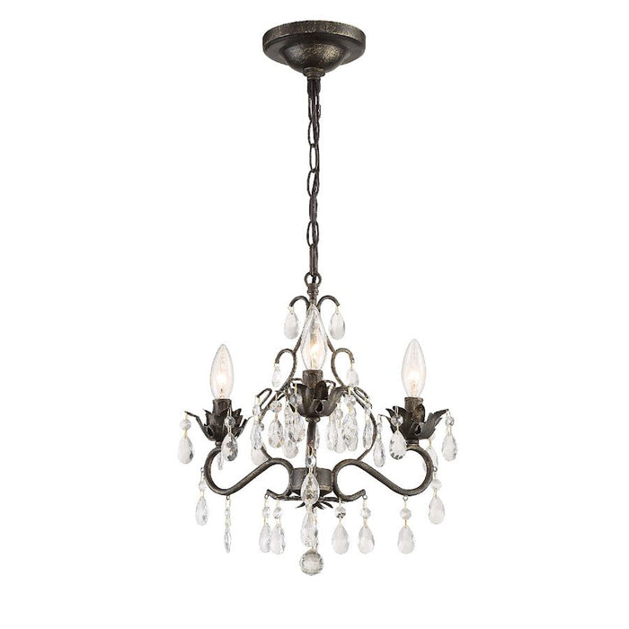 Crystorama Paris Market 3-Light Mini-Chandelier, Bronze