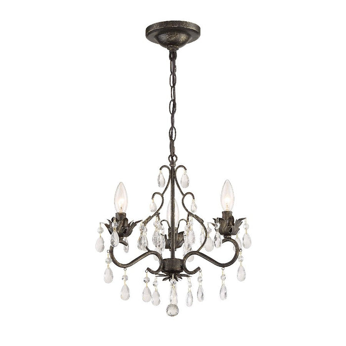 Crystorama Paris Market 3-Light Mini-Chandelier, Bronze