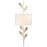 Crystorama Broche 2 Light Wall Mount, Antique Gold/White - 501-GA