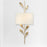 Crystorama Broche 2 Light Wall Mount, Antique Gold/White