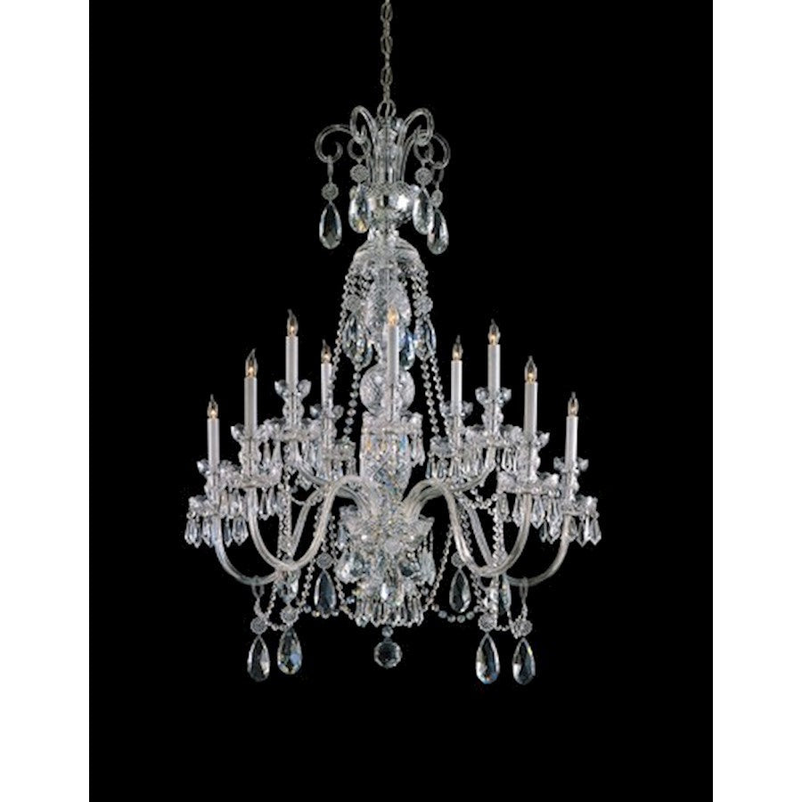 Crystorama Traditional Crystal 10 Light 36" Chandelier, Chrome - 5020-CH-CL-MWP