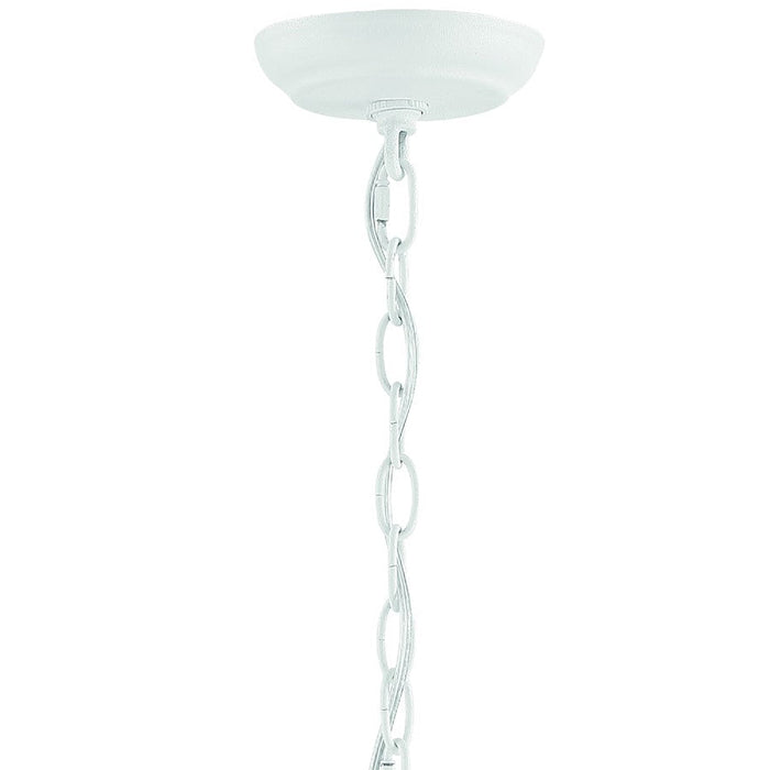 Crystorama Broche Chandelier, Matte White