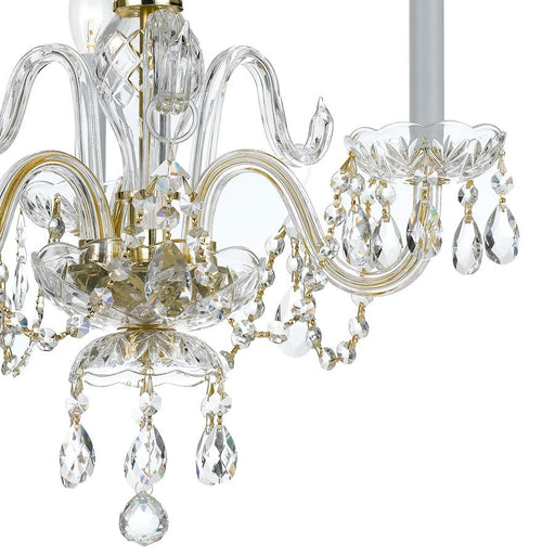 Crystorama Traditional Crystal Mini Chandelier, Brass
