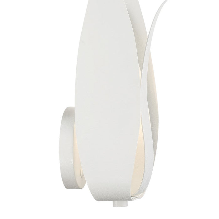 Crystorama Broche 1 Light Wall Mount, Matte White