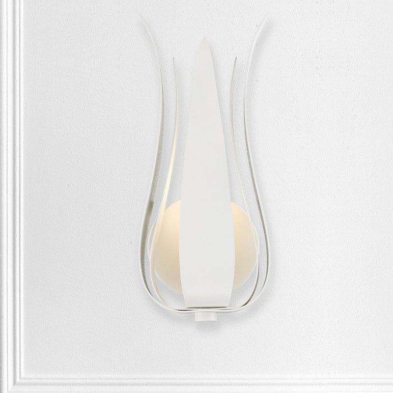 Crystorama Broche 1 Light Wall Mount, Matte White