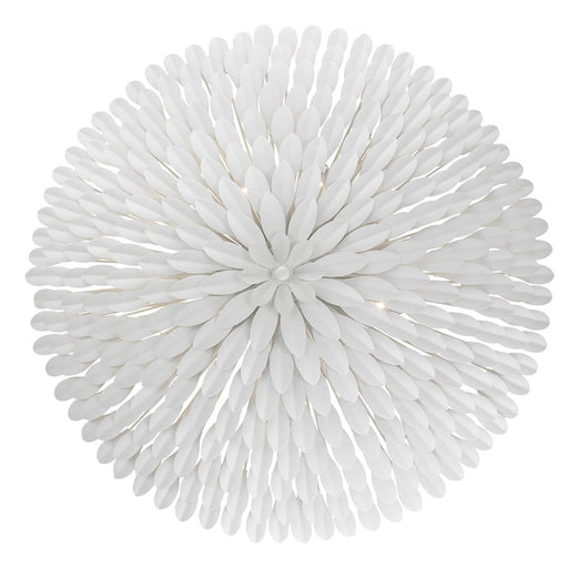 Crystorama Broche 8 Light Flush Mount, Matte White