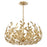 Crystorama Broche 6 Light 27" Chandelier, Antique Gold