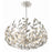 Crystorama Broche 6 Light 27" Chandelier, Antique Silver