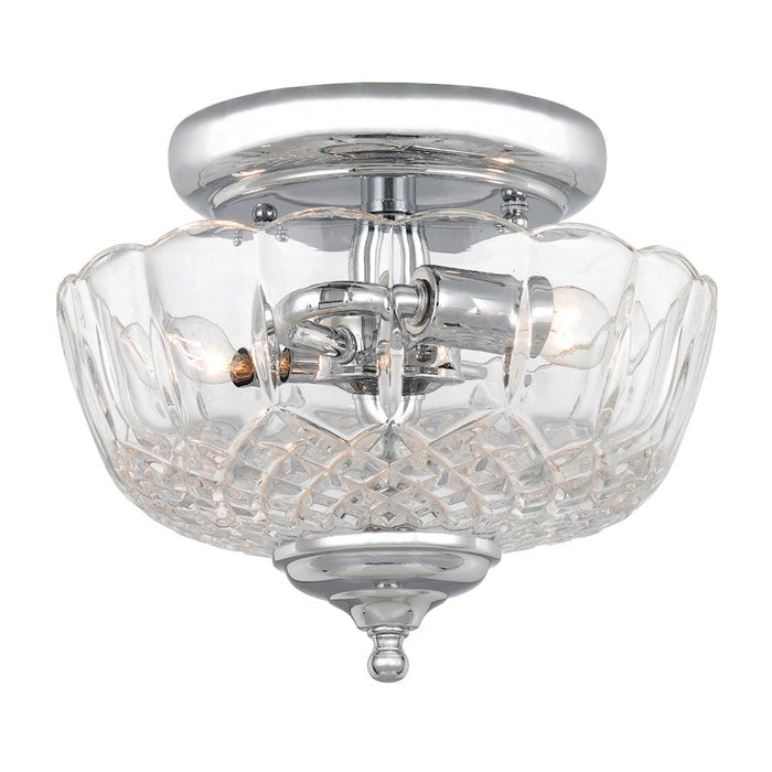 Crystorama 2 Light Small Ceiling Mount, Polished Chrome - 55-SF-CH