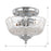 Crystorama 2 Light Small Ceiling Mount, Polished Chrome