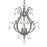 Crystorama Dawson 3 Light Clear Crystal Mini Chandelier, Pewter - 5560-PW-CL-MWP