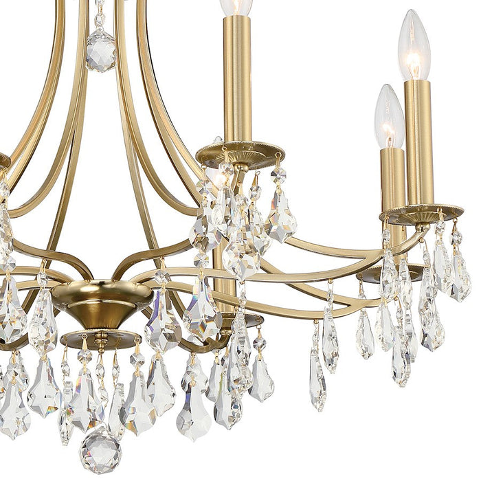 Crystorama Cedar 8 Light Chandelier, Vibrant Gold