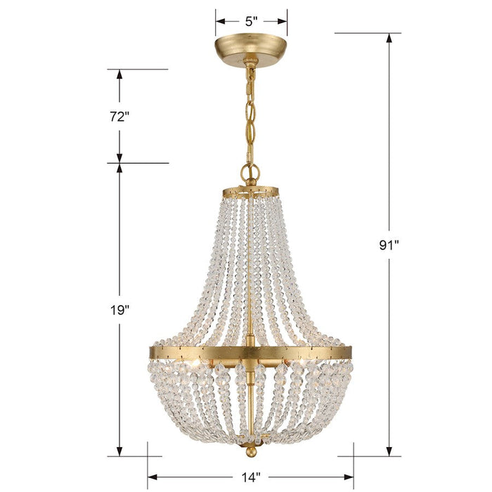 Crystorama Rylee 3 Light Chandelier