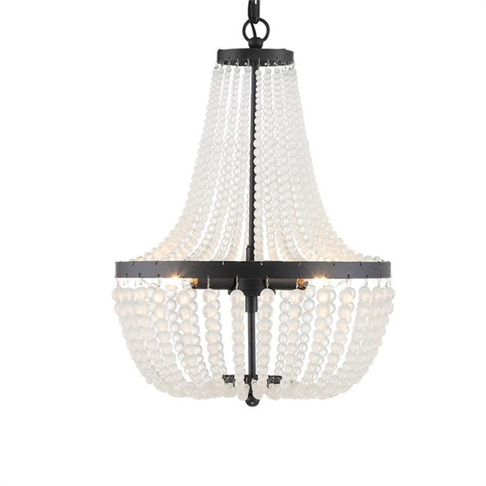 Crystorama Rylee 3 Light Chandelier, Matte Black - 603-MK