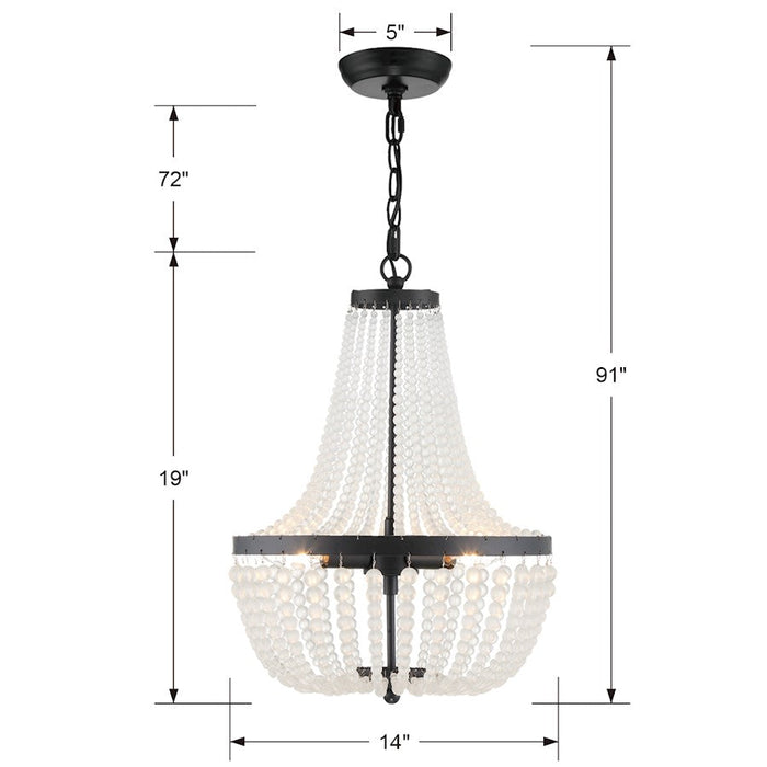 Crystorama Rylee 3 Light Chandelier