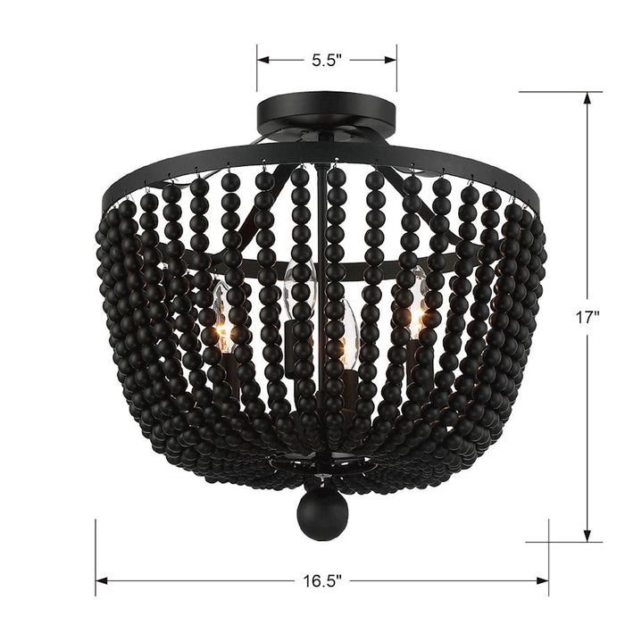 Crystorama Rylee 4 Light Ceiling Mount