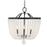 Crystorama Rylee 4 Light Chandelier, Matte Black/Frosted Glass Beads - 604-MK-FR