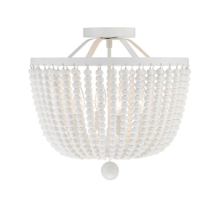 Crystorama Rylee 4 Light Semi Flush Mount, Matte White - 604-MT-CEILING