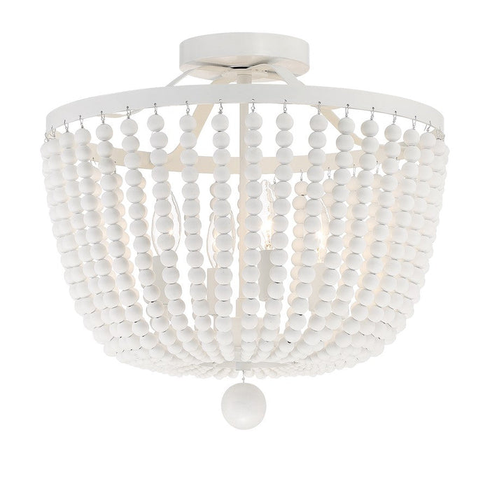 Crystorama Rylee 4 Light Semi Flush Mount, Matte White