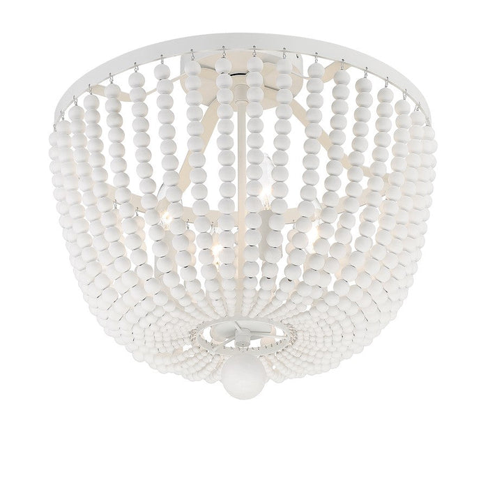 Crystorama Rylee 4 Light Semi Flush Mount, Matte White