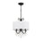 Crystorama Othello 3 Light Mini Chandelier, Matte Black/White - 6623-MK-CL-MWP