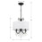 Crystorama Othello 3 Light Mini Chandelier, Matte Black/White