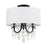 Crystorama Othello 3 Light Semi Flush, Black/White - 6623-MK-CL-MWP-CEILING