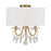 Crystorama Othello 3 Light Semi Flush Mount, Gold/White - 6623-VG-CL-MWP-CEILING