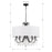 Crystorama Othello 5 Light Chandelier, Matte Black/White