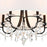 Crystorama Othello 5 Light Chandelier, Matte Black/White