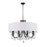 Crystorama Othello 8 Light Chandelier, Matte Black/White - 6628-MK-CL-MWP