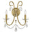 Crystorama Othello 2 Light Wall Mount, Gold/Hand Cut Crystal - 6822-VG-CL-MWP