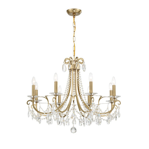 Crystorama Othello 8 Light Chandelier, Vibrant Gold