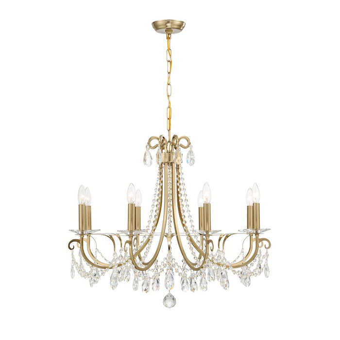 Crystorama Othello 8 Light Chandelier, Vibrant Gold