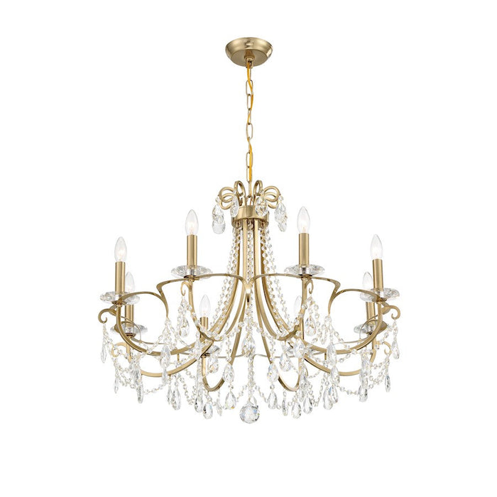 Crystorama Othello 8 Light Chandelier, Vibrant Gold