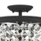 Crystorama Archer 3 Light Ceiling Mount, Black Forged