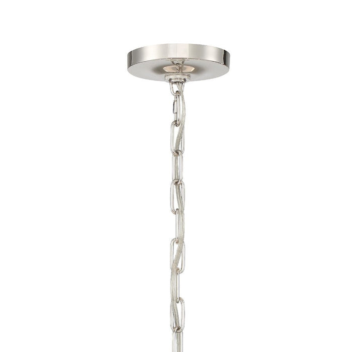 Crystorama Mirage 6 Light Chandelier, Polished Nickel