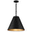 Crystorama Alston 3 Light Chandelier, Matte Black/Antique Gold - 8687-MK-GA