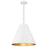 Crystorama Alston 3 Light Chandelier, Matte White/Antique Gold - 8687-MT-GA