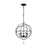 Crystorama Solaris 5 Light Mini Chandelier, Black - 9224-BK