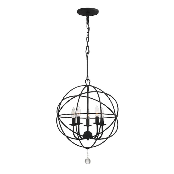 Crystorama Solaris Chandelier, Black