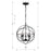 Crystorama Solaris Chandelier, Black