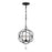 Crystorama Solaris 3 Light Mini Chandelier, Black - 9225-BK