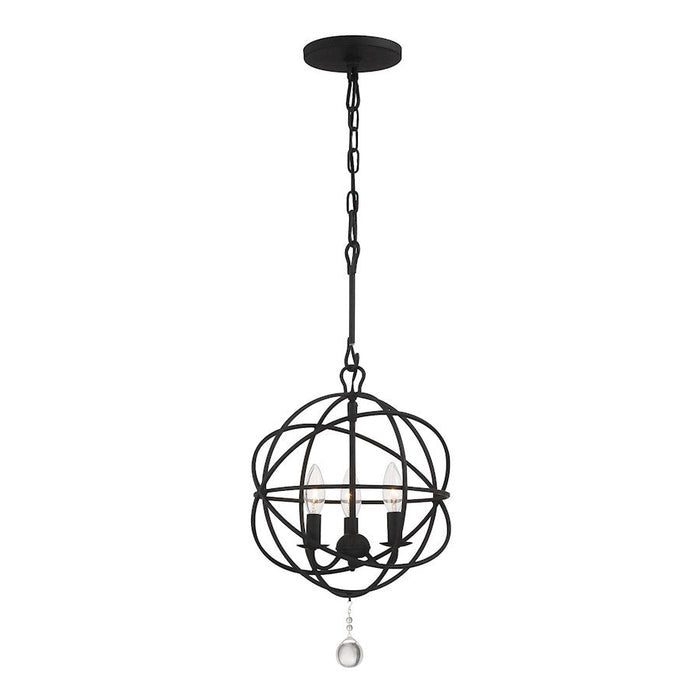 Crystorama Solaris Chandelier, Black