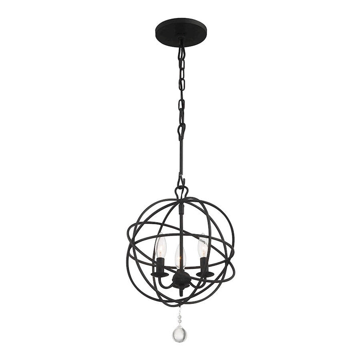 Crystorama Solaris Chandelier, Black