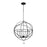 Crystorama Solaris 6 Light Chandelier, Black - 9226-BK