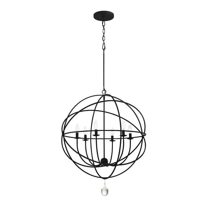 Crystorama Solaris Chandelier, Black