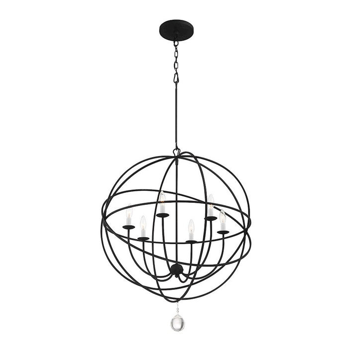 Crystorama Solaris Chandelier, Black