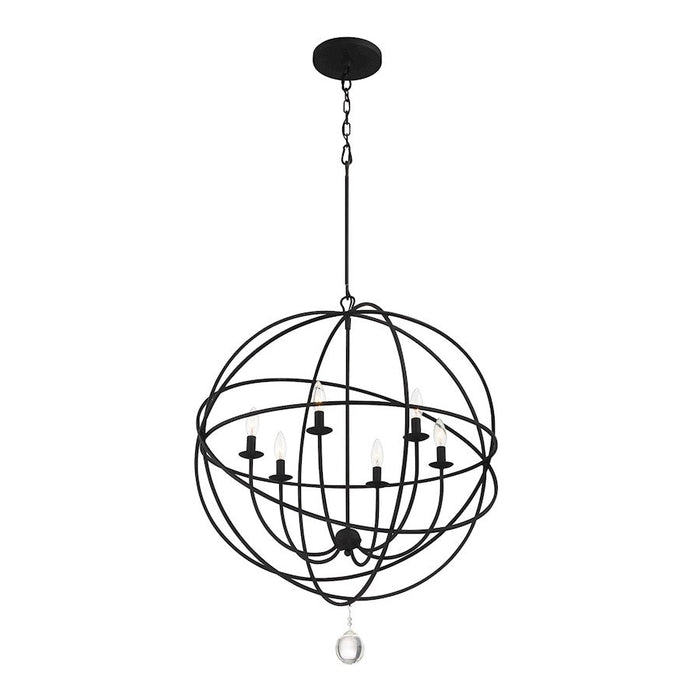 Crystorama Solaris Chandelier, Black